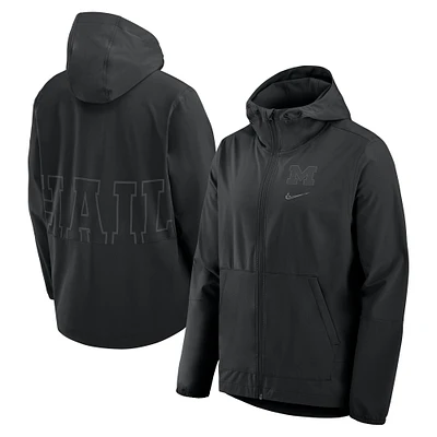 Men's Nike  Black Michigan Wolverines Performance Full-Zip Woven Jacket