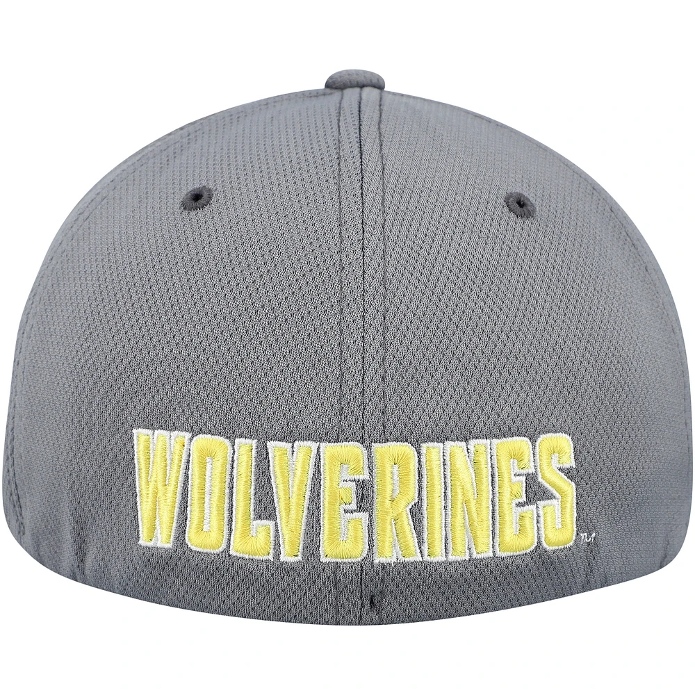 Casquette hybride Reflex Tech Flex grise Top of the World des Michigan Wolverines pour homme