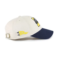 Men's '47 Cream Michigan Wolverines Grand Stand Clean Up Adjustable Hat