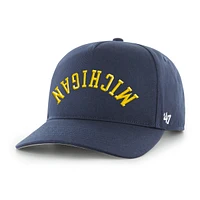 Men's '47 Navy Michigan Wolverines Flip Script Hitch Adjustable Hat