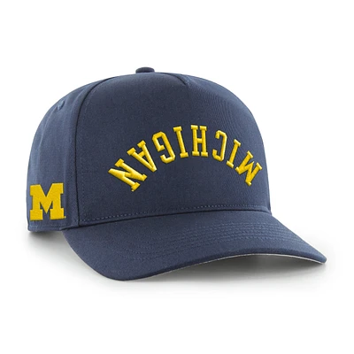 Men's '47 Navy Michigan Wolverines Flip Script Hitch Adjustable Hat