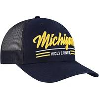 Men's '47 Navy Michigan Wolverines Garner Trucker Adjustable Hat