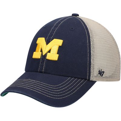 Men's '47 Navy Michigan Wolverines Trawler Trucker Snapback Hat