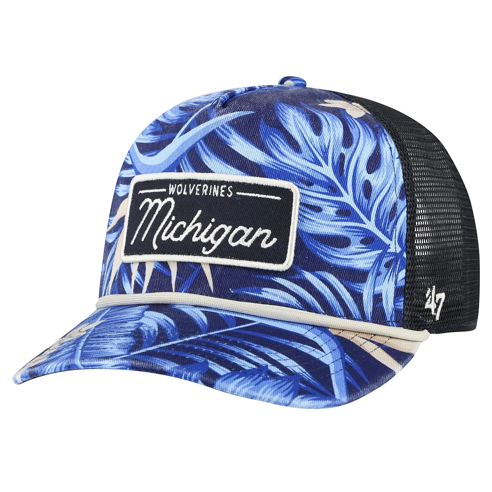 Casquette réglable '47 Navy Michigan Wolverines Tropicalia Hitch pour hommes