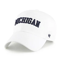 Casquette ajustable blanche « 47 Michigan Wolverines Clean Up » pour homme
