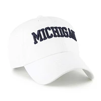 Casquette ajustable blanche « 47 Michigan Wolverines Clean Up » pour homme