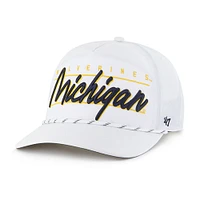 Men's '47 White Michigan Wolverines Condor Hitch brrr° Adjustable Hat