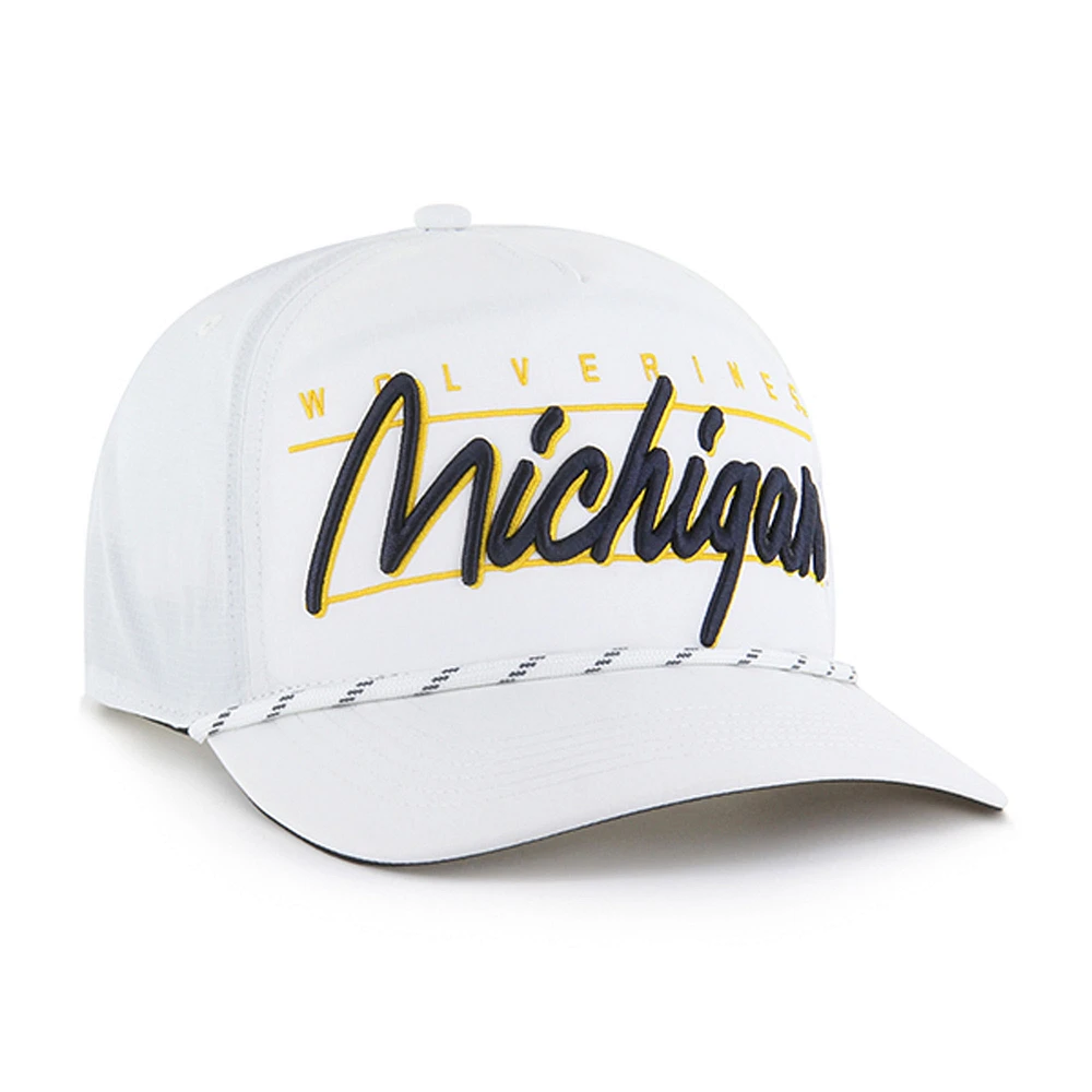 Men's '47 White Michigan Wolverines Condor Hitch brrr° Adjustable Hat