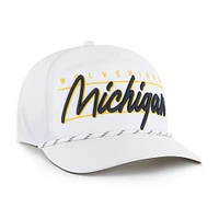 Men's '47 White Michigan Wolverines Condor Hitch brrr° Adjustable Hat