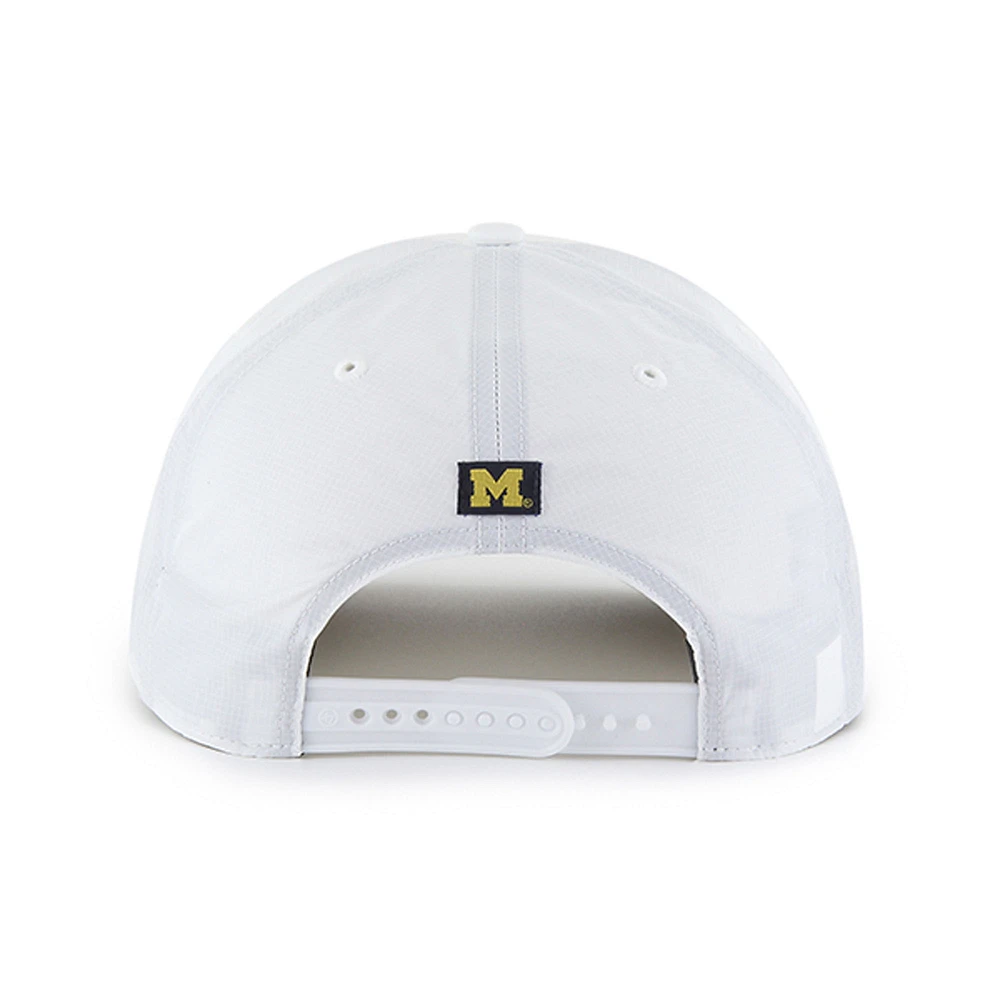 Men's '47 White Michigan Wolverines Condor Hitch brrr° Adjustable Hat