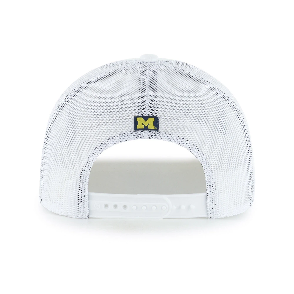 Men's '47 White Michigan Wolverines Garner Rope Trucker Adjustable Hat