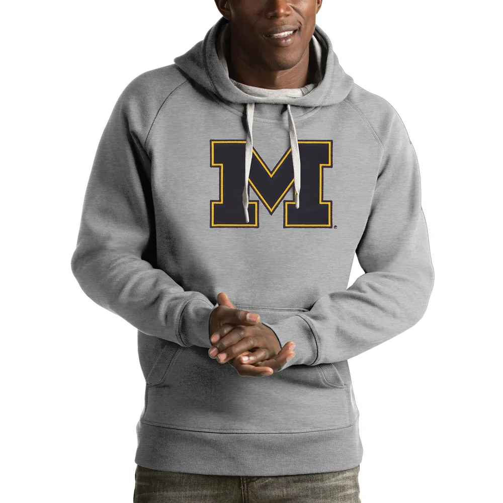 Antigua Detroit Lions Mens Grey Victory Long Sleeve Hoodie