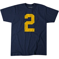 T-shirt BreakingT Blake Corum Navy Michigan Wolverines NIL pour hommes avec nom et numéro de joueur