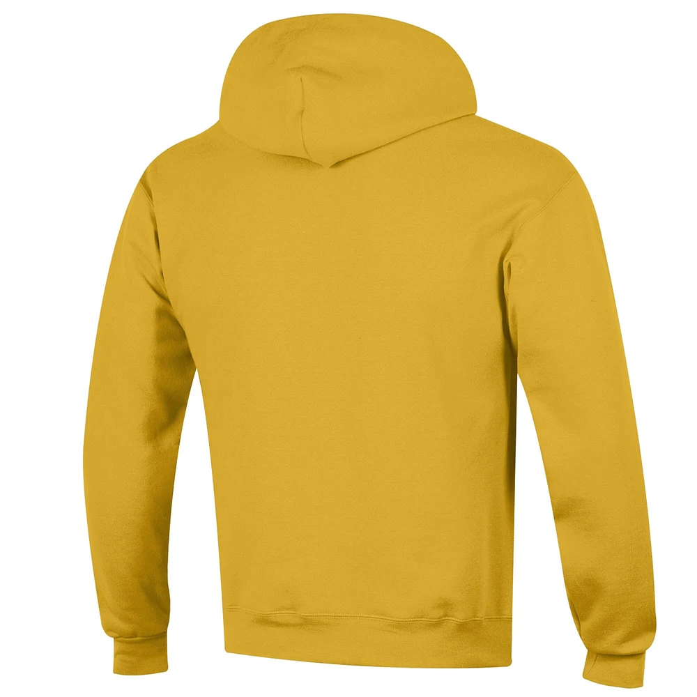 Men's Champion  Maize Michigan Wolverines Basic Arch Fleece Pullover Hoodie