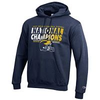 Sweat à capuche pour hommes, Champion de la marine, Michigan Wolverines College Football Playoff 2023, casque des champions nationaux