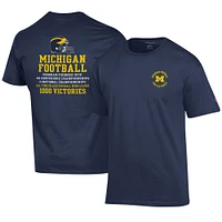 Champion Navy Michigan Wolverines Football All-Time Wins Leader T-Shirt pour hommes