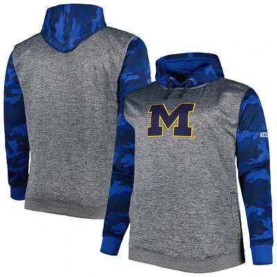 Men's Charcoal Michigan Wolverines Camo Pullover Hoodie