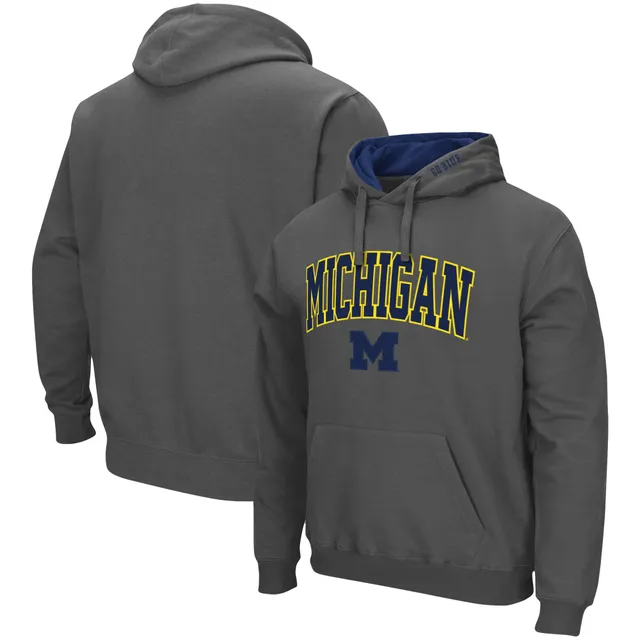 Men's Jordan Brand Anthracite Michigan Wolverines Military Long Sleeve Hoodie T-Shirt Size: Small