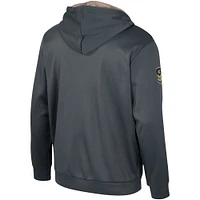 Sweat à capuche pour hommes Colosseum Charcoal Michigan Wolverines OHT Military Appréciation