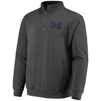 Men's Colosseum Charcoal Michigan Wolverines Tortugas Logo Quarter-Zip Jacket