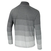 Men's Colosseum  Gray Michigan Wolverines AI Striped Mesh Quarter-Zip Raglan Windshirt