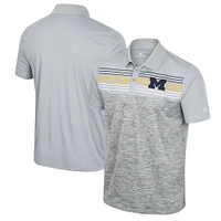 Polo cybernétique Michigan Wolverines Colosseum gris pour hommes