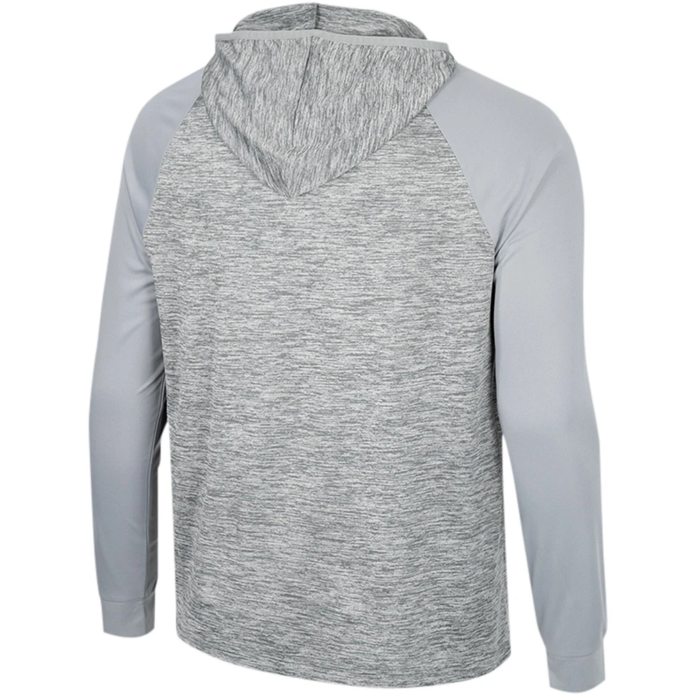 Haut à capuche Cybernetic Raglan quart de zip pour hommes, gris Colosseum, Michigan Wolverines