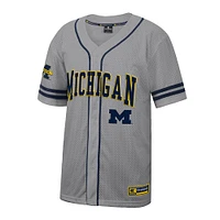 Men's Colosseum Gray Michigan Wolverines Free Spirited Baseball Jersey