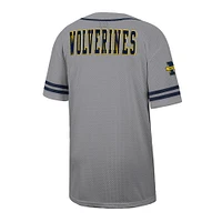 Men's Colosseum Gray Michigan Wolverines Free Spirited Baseball Jersey