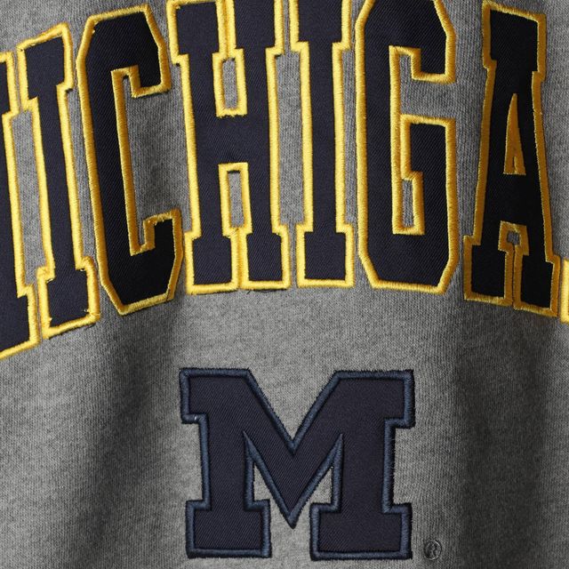 Sweat Colosseum gris chiné Michigan Wolverines Arch & Logo pour homme