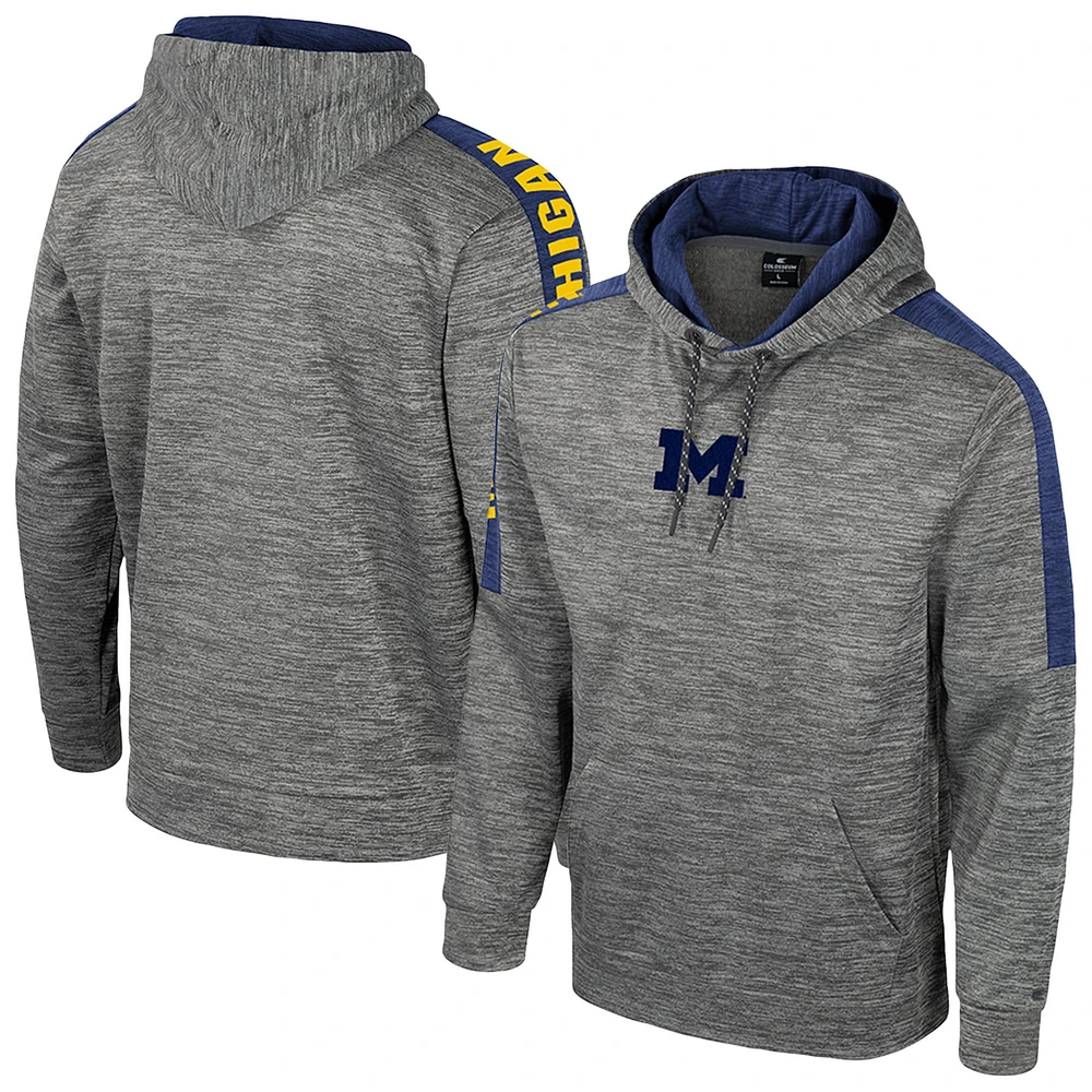 Sweat à capuche Dozer Michigan Wolverines pour homme Colosseum Heather Grey