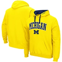 Men's Colosseum Maize Michigan Wolverines Big & Tall Arch Logo 2.0 Pullover Hoodie