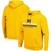 Men's Colosseum Maize Michigan Wolverines Lantern Pullover Hoodie