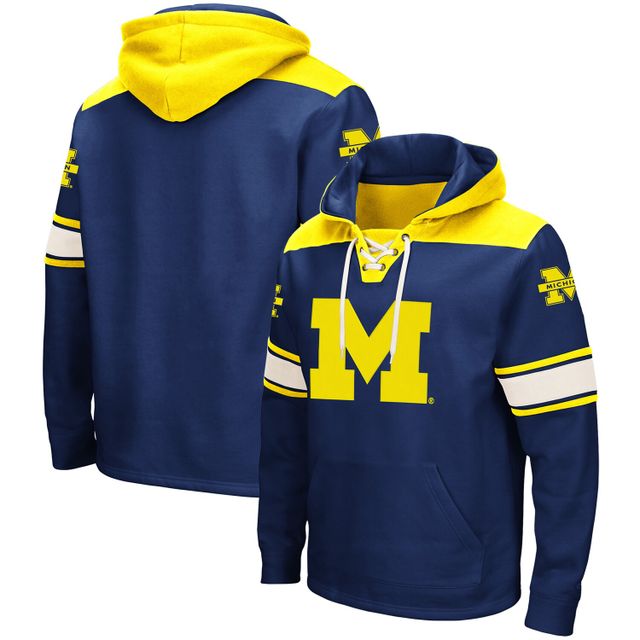 Sweat à capuche lacets Colosseum Navy Michigan Wolverines 2.0 pour hommes