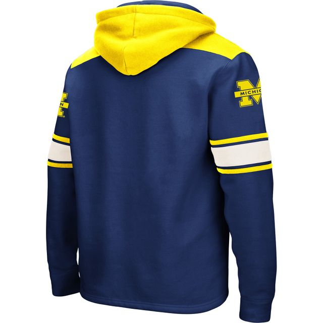 Sweat à capuche lacets Colosseum Navy Michigan Wolverines 2.0 pour hommes