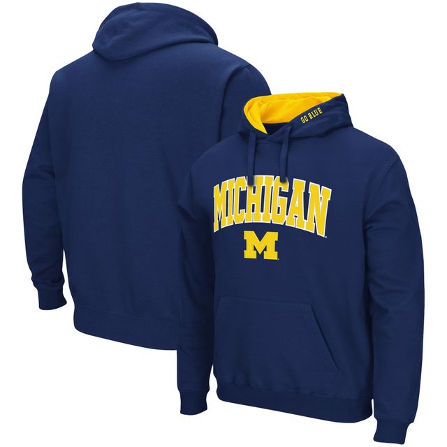 Sweat à capuche Colosseum Navy Michigan Wolverines Arch & Logo 3.0 pour homme