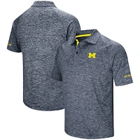 Men's Colosseum Navy Michigan Wolverines Big & Tall Down Swing Polo