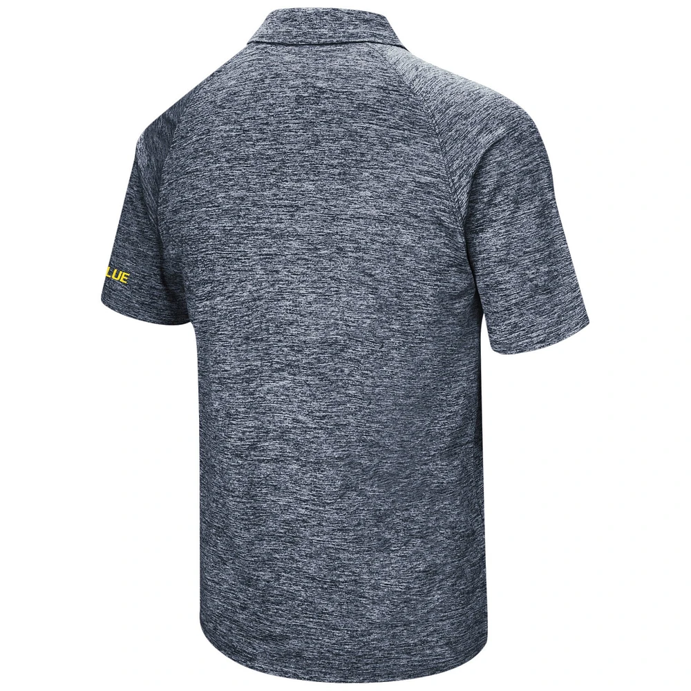 Men's Colosseum Navy Michigan Wolverines Big & Tall Down Swing Polo