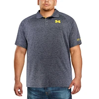 Men's Colosseum Navy Michigan Wolverines Big & Tall Down Swing Polo