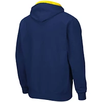 Men's Colosseum Navy Michigan Wolverines Big & Tall Full-Zip Hoodie