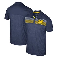 Men's Colosseum Navy Michigan Wolverines Big & Tall Langmore Polo