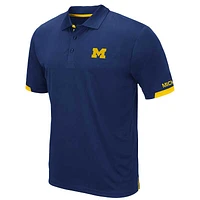 Men's Colosseum Navy Michigan Wolverines Big & Tall Santry Polo