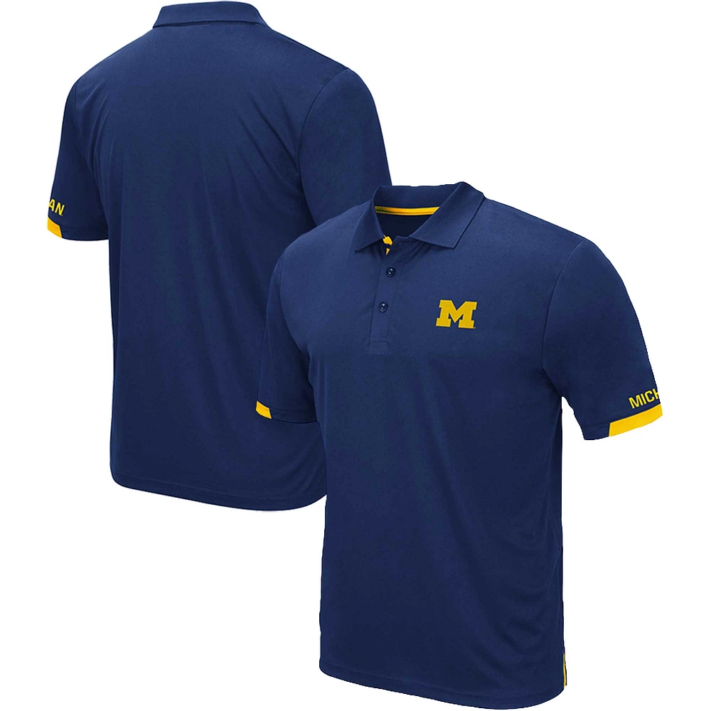 Polo Colosseum bleu marine Michigan Wolverines Big & Tall Santry pour hommes