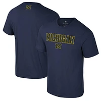 T-shirt Colosseum Navy Michigan Wolverines Color Pop Active Blend pour hommes