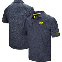 Men's Colosseum Navy Michigan Wolverines Down Swing Polo