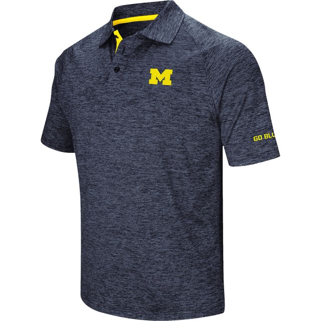 Colosseum Navy Michigan Wolverines Down Swing Polo Homme