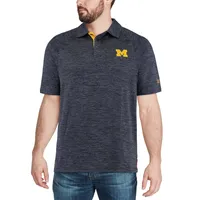 Men's Colosseum Navy Michigan Wolverines Down Swing Polo