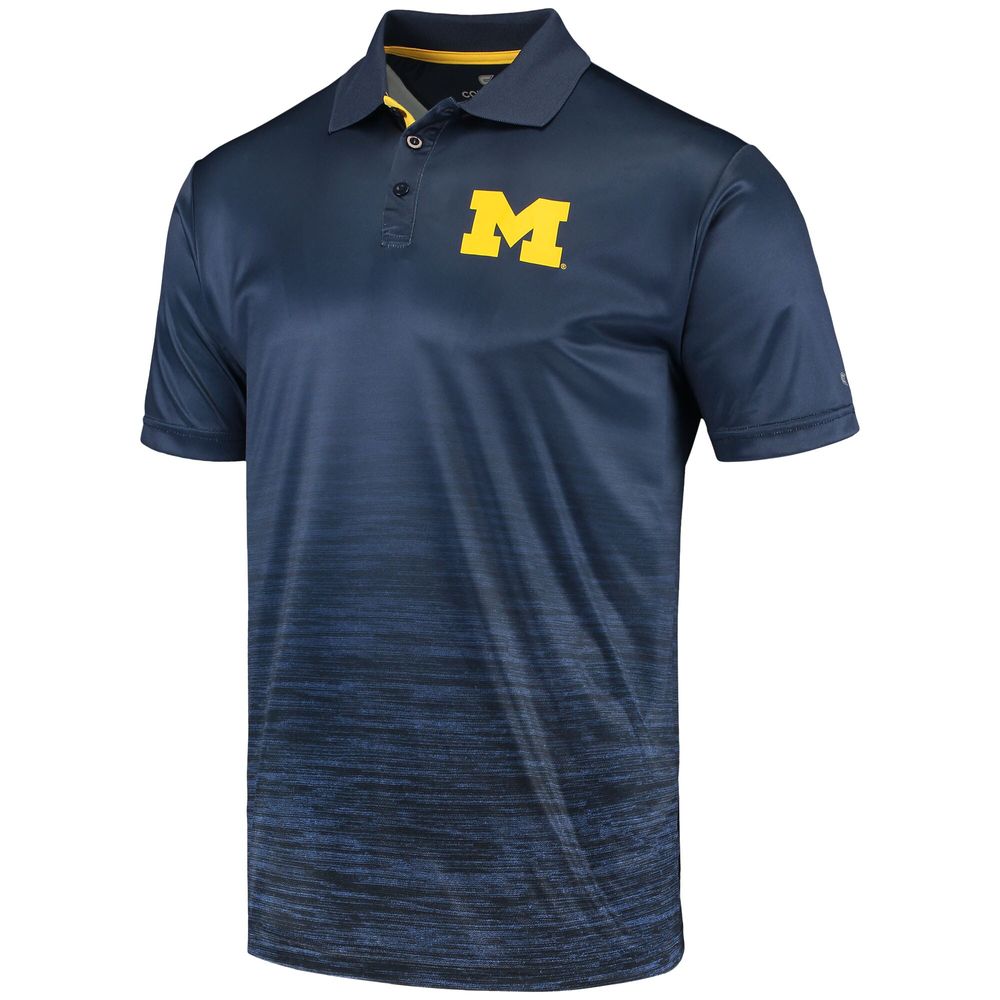 Men's Colosseum Navy Michigan Wolverines Marshall Polo