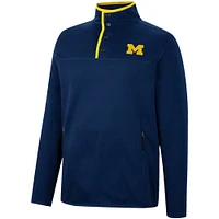Men's Colosseum Navy Michigan Wolverines Rebound Quarter-Snap Jacket