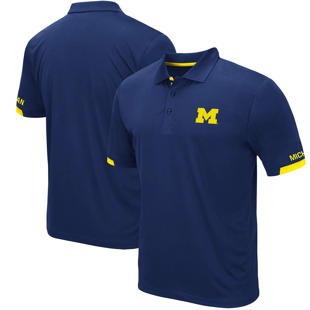 Polo léger Colosseum Navy Michigan Wolverines Santry pour hommes